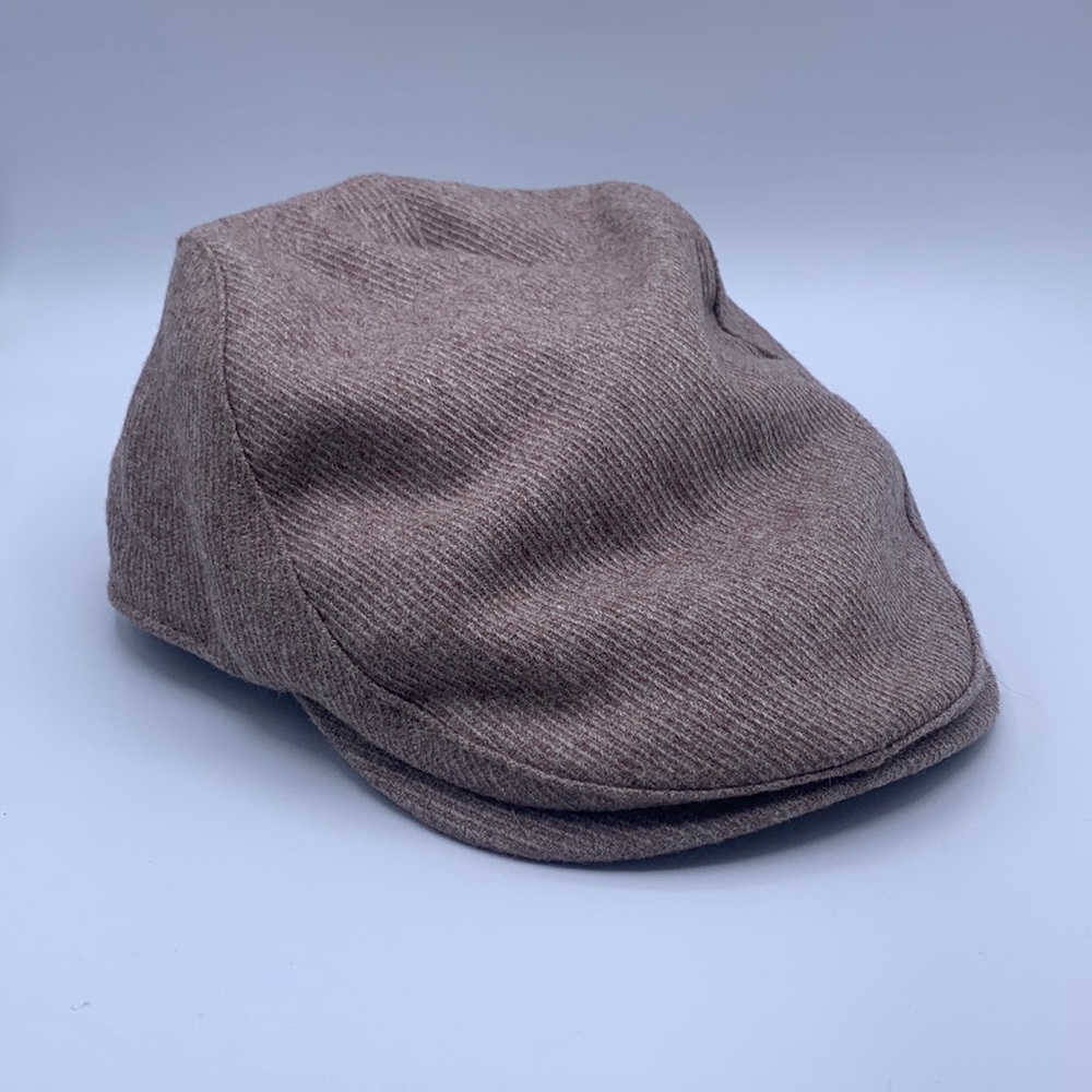Jeff & Aimy Comhats Tan Cordial Wool Blend Unisex Flat Cap Newsboy Adjustable